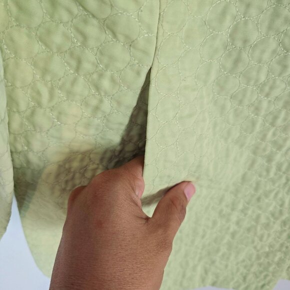 Eileen Fisher Light Green Quilted Button Up Jacket Women's Size PS Petite Small - Picture 4 of 10